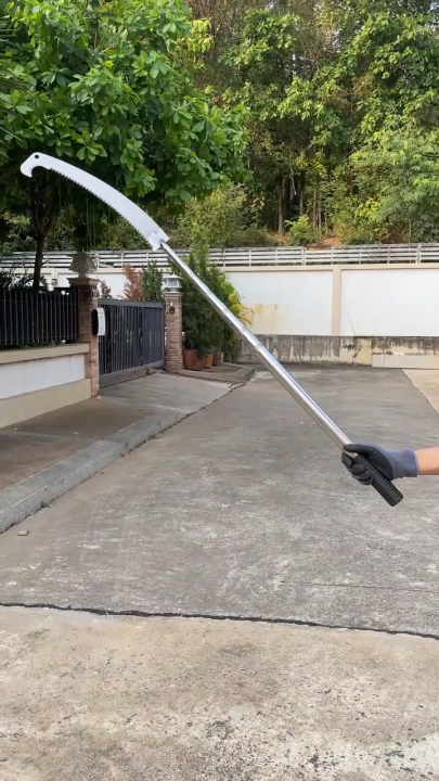 ใบมีดขอโค้งสแตนเลส SK-5 พร้อมเลื่อยตัดแต่งกิ่งไม้ 2.6 เมตร