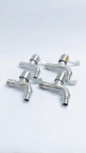 Vòi Hồ Inox Vòi Xả Nước Chất Lượng Cao Tay Gạt 90 Độ Khóa Chặn Hai Chiều Có Đầu Lắp Khớp Nối Nhanh - Sus 304