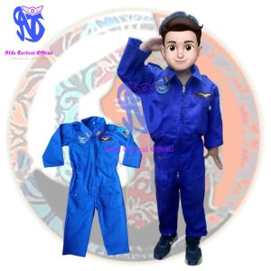 Werpak Anak Warna Biru Baju Profesi Pilot Anak Kostum Pilot Wearpack Anak
