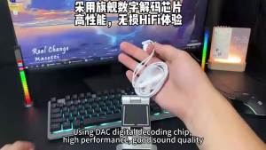 Tai nghe Type C 3.5mm Tai nghe nhét tai nghe nhạc âm thanh nổi Tai nghe có dây kèm chip DAC Mic cho Samsung Galaxy S23 S22 S21 Ultra S20 Note 20 10