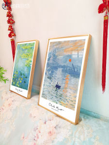 Monets Impression Sunrise Lotus Artistic Oil Painting Decorative Artwork for Living Room Bedroom Dining Room Modern Simple