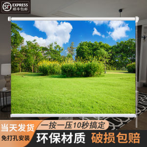 Rèm Cửa Sổ Chống Thấm Nước Chống Dầu Cảnh Tự Nhiên Phòng Bếp Phòng Khách Rèm Cửa Sổ Trượt Không Cần Khoan Lắp Đặt Rèm Cửa Sổ Trượt