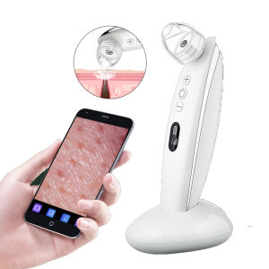 Blackhead Remover Pore Vacuum with HD Camera – 6-Level Electric Facial Cleaner Kit with Charging Base 4 Suction Heads for Deep