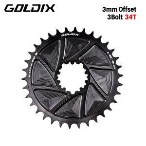 GOLDIX 3-Bolt Bicycle Chainring Wide and Narrow Teeth AERO Chainring CNC Hollow Cutting Machining for SRAM 3Bolt Crankset