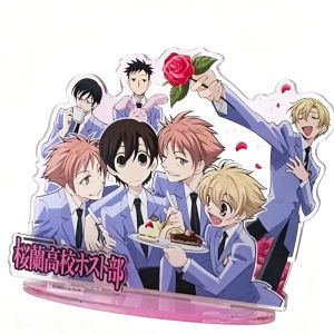 Anime Ouran High School Host Club Fujioka Haruhi Tamaki Suou Cosplay Acrylic Stand - Đồ Trang Trí Hình Ảnh Để Bàn Dành Cho Người Hâm Mộ