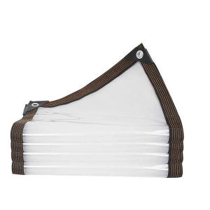 Thick transparent tarpaulin waterproof uv tear-resistant durable plastic vinyl with eyelets garden rain cover