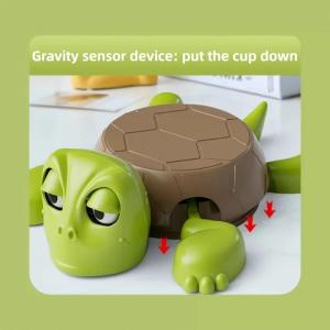 Funny Turtle Cup Pad Creative Turtle Toy Costers Press The Base To Stare Funny and Fun Tortoise Desktop Ornament Who Presses Me?
