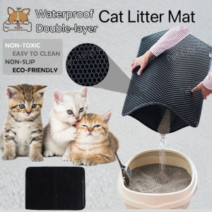 Pet Cat Litter Mat Waterproof EVA Honeycomb Design Double Layer Cat Litter Kitty Litter Non Slip Trapping Mat