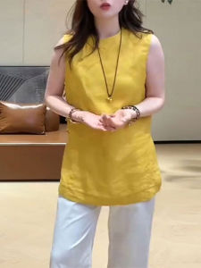 Shalldoer | New Chinese Style Mandarin Collar Sleeveless Shirt