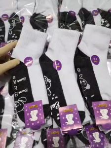 ถุงเท้า นักเรียน พื้นมีกันลื่น 1 แพ็ค12คู่ มีขนาด3-5/4-6/-5-5/7-9/ฟรีไซส์ พร้อมส่ง