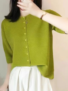 Casual Fancy Ice Silk Knitted Cardigan Summer Stylish Simple and Versatile Outwear This Year Popular Beautiful Tops Women