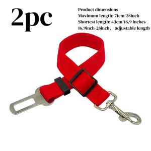 Car Pet Seat Belt Adjustable Safety Rope Rust Proof Hook and 360° Rotating Buckle Used for Trucks and Station Wagons