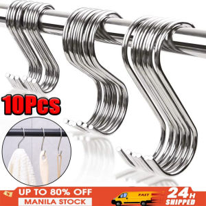 20pcs Stainless Steel S-Shape Hook Kitchen Bedroom Multi-function Railing S Hanger Hook Heavy Duty Hanging Storage Hanging Rack Hooks for Kitchenware Pots Utensils Clothes