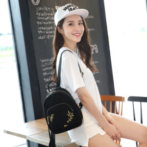 Fashionable Small Travel Backpack Womens Lightweight Waterproof Oxford Cloth Bag Multi-Functional Student Bookbag Casual Style