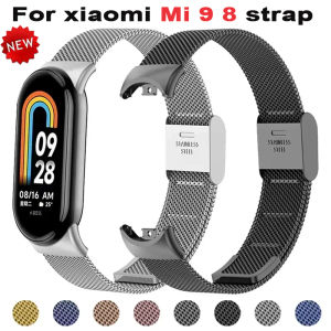 Stainless Steel Strap for Xiaomi Mi 9 8 Band Metal Milanese Bracelet on Mi Band 8 Wristband for Mi Band 9 8 Strap Accessories