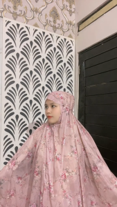 Nurlaela Muslim Mukena Dewasa Traveling Mini Pouch Parasut Premium Korea  2in1 Motif free sejadah muka
