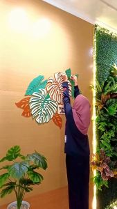 Dekorasi Dinding Kayu Filodendron & Monstera 1m x 0.9m Hiasan Ruang Tamu daun Ganti Penuh Kerusakan Pengiriman Hiasan Sustainable Dengan Pola Floral Lanskap & Alam Untuk Pemandangan - Lazada