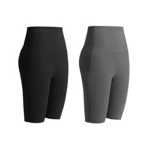 B&C.Room | High Waist Five-Quarter Sharkskin Pants Womens Fitness Yoga Sport Bottoms Tummy Control Butt Lifting Spring Autumn Wear
