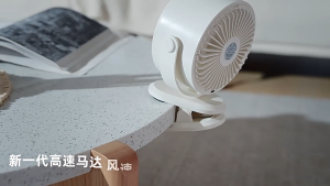 Quạt Lưu Thông Không Khí Kẹp Để Bàn Sạc USB 100 Tốc Độ Gió Màn Hình LED Hiển Thị Xoay 720 Độ Làm Mát Lên Đến 12H