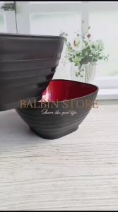 12 PCS Mangkuk Ramen Ukuran XL 16.5 CM Model Kotak Ulir Kualitas Anti Pecah