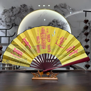 Quạt Tam Thanh Đạo Tổ Ngũ Lôi Trương - Vải lụa cao cấp