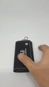 Dompet Kunci Mobil Motor STNK Pria Wanita Bahan PU Leather Logo Toyota Honda