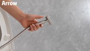 Arrow 304 Stainless Steel Toilet Bidet Sprayer Set 1.5M Flexible Hose + Sprayer High Pressure Cleaning Bathroom Pressurized Bidet Set