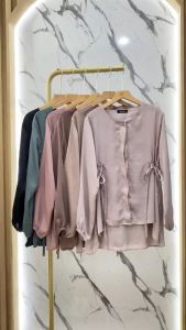 Safia Top Atasan Blouse Wanita Busui & Wudhu Friendly Santorini Premium