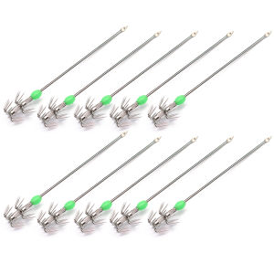 High-Visibility Glow in Dark Fishing Hooks 10pcs Double-Layer Design for Night Fishing Enthusiasts