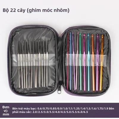 NUANYANGYANG | Bộ Dụng Cụ móc Crochet Kim Loại Màu DIY