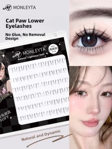 MONLEYTA | Natural Looking Cat Claw False Eyelashes Self Adhesive Segment Design Reusable Small Flame Pattern Easy To Apply And Remove
