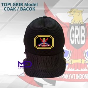 MFD Topi GRIB JAYA Model Coak Gratis Bordir Nama & Jabatan