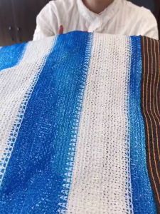 Sunshade Net Anti-UV 95% Shade Outdoor Garden Net Farm Net Car Cover Sunblock For Camping - Thickened Blue and White