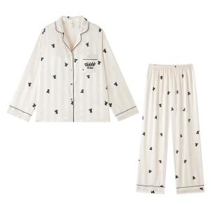 BE | Silk Long Sleeve Padded Summer Ladies Sleepwear