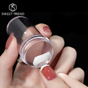 1pc Transparent Silicone Nail Art Stamping Kit French Design For Manicure Plate Stamp Polish Seal Two Side Stamper Scraper Tools