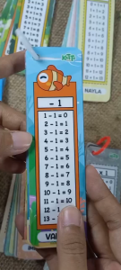 Kartu Tabel Penjumlahan Pengurangan Flash Card 1-10 Custom Nama Alat Bantu Belajar Matematika