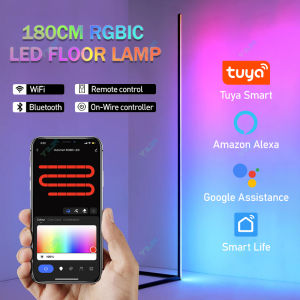 Higher 180CM Smart Floor Lamp RGBIC Color Smart Tuya APP Remote Control Dreamy Stand Floor Mood Light For Game Room Decoration