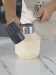 เครื่องมือสำหรับการเปิดรูมะพร้าว อุปกรณ์เปิดเซลล์มะพร้าว สแตนเลส