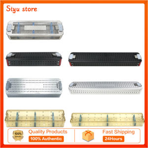 GREATLH Endoscope Disinfection Tray Case Autoclavable Tray Sterilising Box Surgical Instruments Small Large