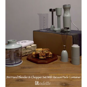 Odette 9-in-1 9 Speeds Hand Blender & Chopper Set With Vacuum Pack Container / Mixer / Grinder (HB956SH6PB)