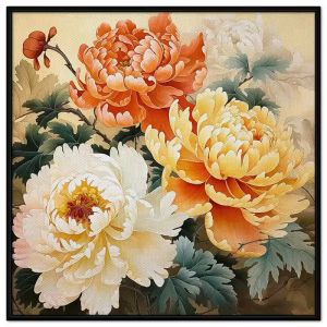 Tranh treo tường tranh dán tường hoa mẫu đơn tranh decor tranh phong thủy. CGI-123