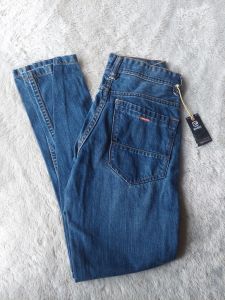 EMBA - Celana Panjang Pria EMBA JEANS Bahan Premium Model Reguler Fit Warna Navy Dan Hitam Jeans