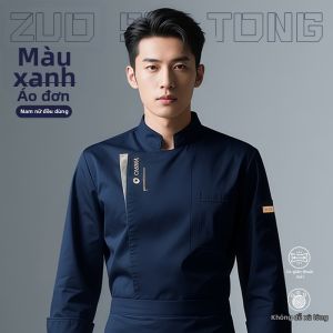 ZST | Đồng Phục Đầu Bếp Tay Dài Thêu Tên