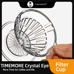 Timemore | TIMEMORE Coffee Filters Cup Reusable Portable Crystal Eye Pc By Hand Send 10 Pcs V-shaped Of Filter Paper