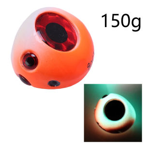 1 pc luminous circular simulated lead fish artificial metal bait sea fishing lead sinker slow shaking metal fixture bait