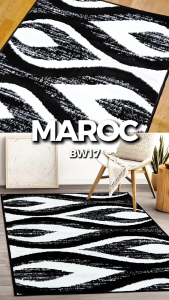 MAROC Karpet Lantai 160x210 BW17  Monokrom