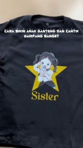 Kaos Couple Adek Kakak 1-12 Tahun Sibling Series Warna Hitam