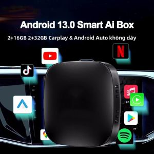 Hộp Android 13 CarPlay AI Phát Trực Tuyến Không Dây Cho Netflix YouTube Tương Thích Với Hệ Thống Thông Minh Trên Ô Tô Android Auto - Tùy Chọn CarPlay Có Dây