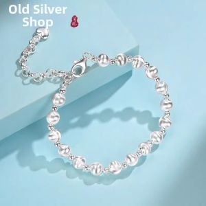 WU YUE JEWELRY | Starry Beads Matte Finished Simple Style Versatile Silver Bracelet