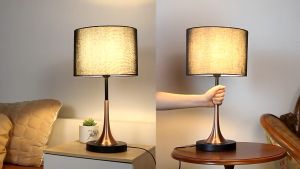 LOCO Table Lamp Study Metal Table Lamp Living Room LED Bedside Lamp Table Light Home Decoration American-style Table Light Bedroom Height 51cm